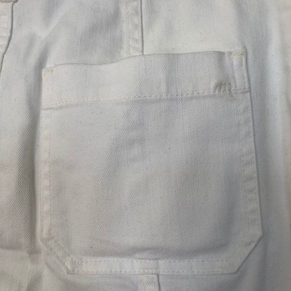 Madewell White Denim Button Front Skirt 27 - Picture 3 of 6